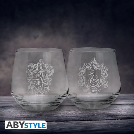 Set de 2 verres Harry Potter Gryffondor & Serpentard